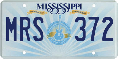 MS license plate MRS372