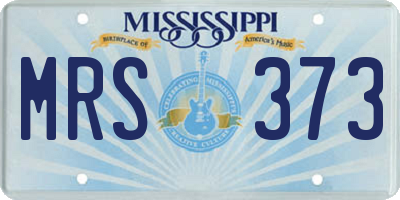 MS license plate MRS373