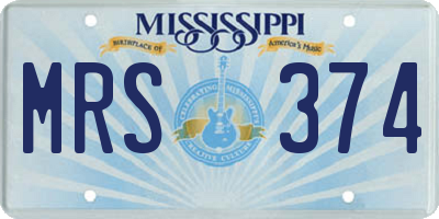MS license plate MRS374