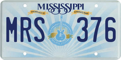 MS license plate MRS376