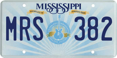 MS license plate MRS382