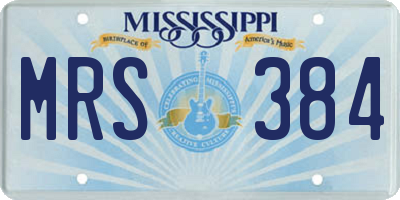 MS license plate MRS384