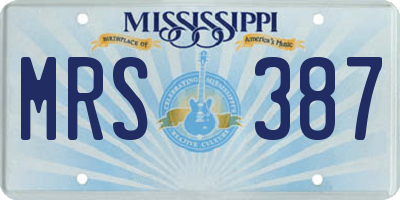 MS license plate MRS387