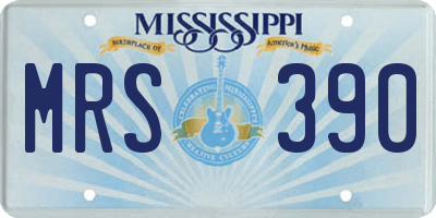 MS license plate MRS390