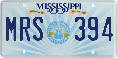 MS license plate MRS394
