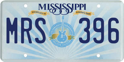 MS license plate MRS396