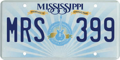 MS license plate MRS399