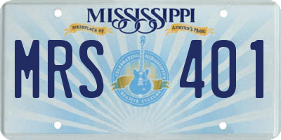MS license plate MRS401