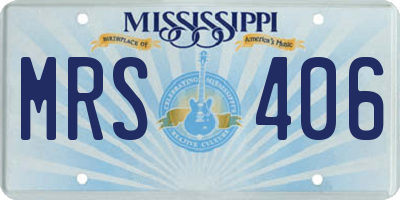 MS license plate MRS406