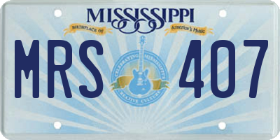 MS license plate MRS407