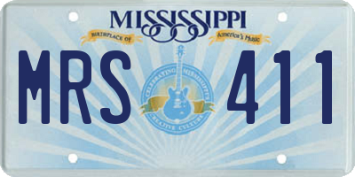 MS license plate MRS411