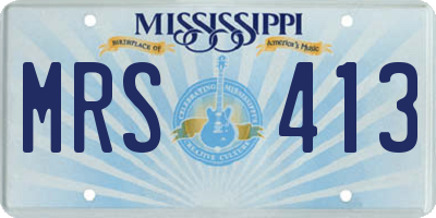 MS license plate MRS413