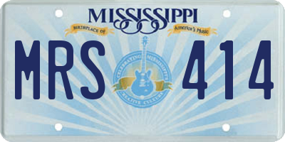 MS license plate MRS414