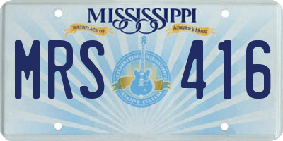 MS license plate MRS416
