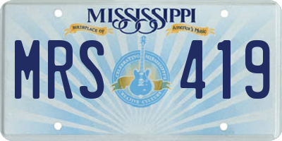 MS license plate MRS419