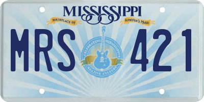 MS license plate MRS421