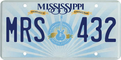 MS license plate MRS432