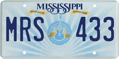 MS license plate MRS433