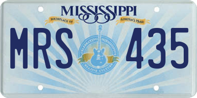 MS license plate MRS435