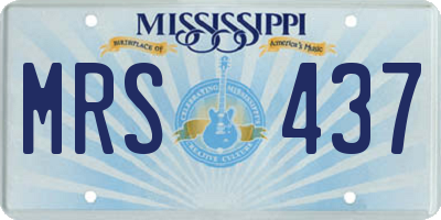 MS license plate MRS437