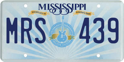MS license plate MRS439