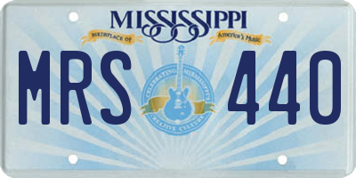 MS license plate MRS440