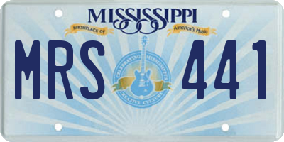 MS license plate MRS441