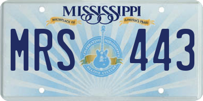 MS license plate MRS443
