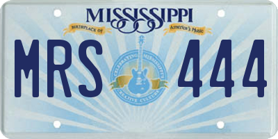MS license plate MRS444