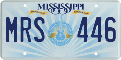 MS license plate MRS446