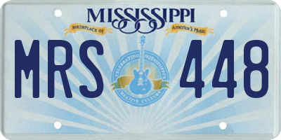 MS license plate MRS448