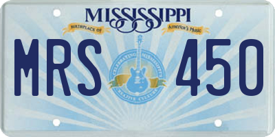 MS license plate MRS450