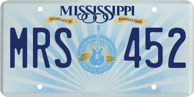 MS license plate MRS452