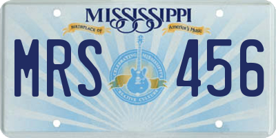 MS license plate MRS456