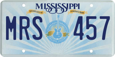 MS license plate MRS457