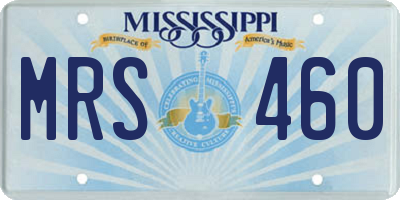 MS license plate MRS460