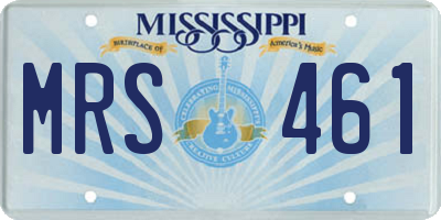MS license plate MRS461