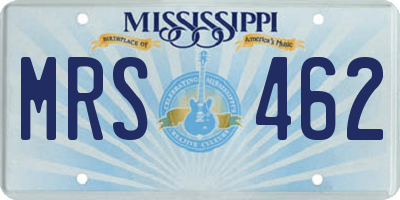 MS license plate MRS462