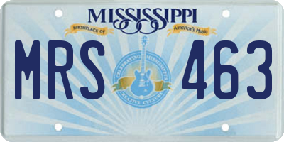 MS license plate MRS463