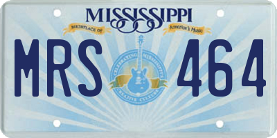 MS license plate MRS464