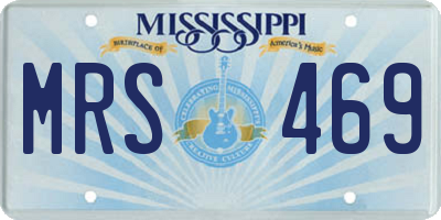 MS license plate MRS469