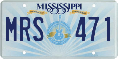 MS license plate MRS471