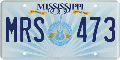 MS license plate MRS473