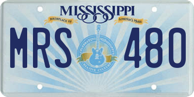 MS license plate MRS480