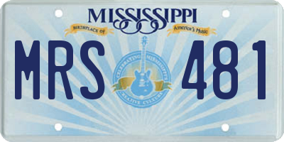 MS license plate MRS481