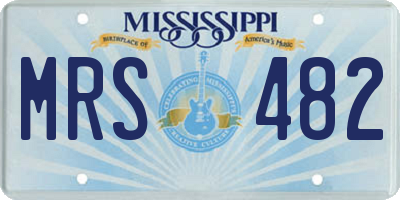 MS license plate MRS482