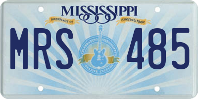 MS license plate MRS485