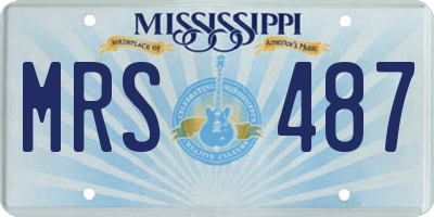 MS license plate MRS487