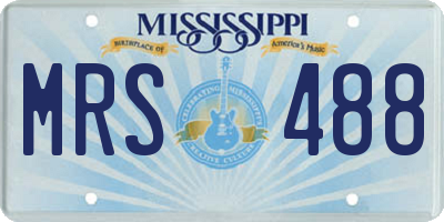 MS license plate MRS488