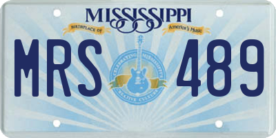 MS license plate MRS489